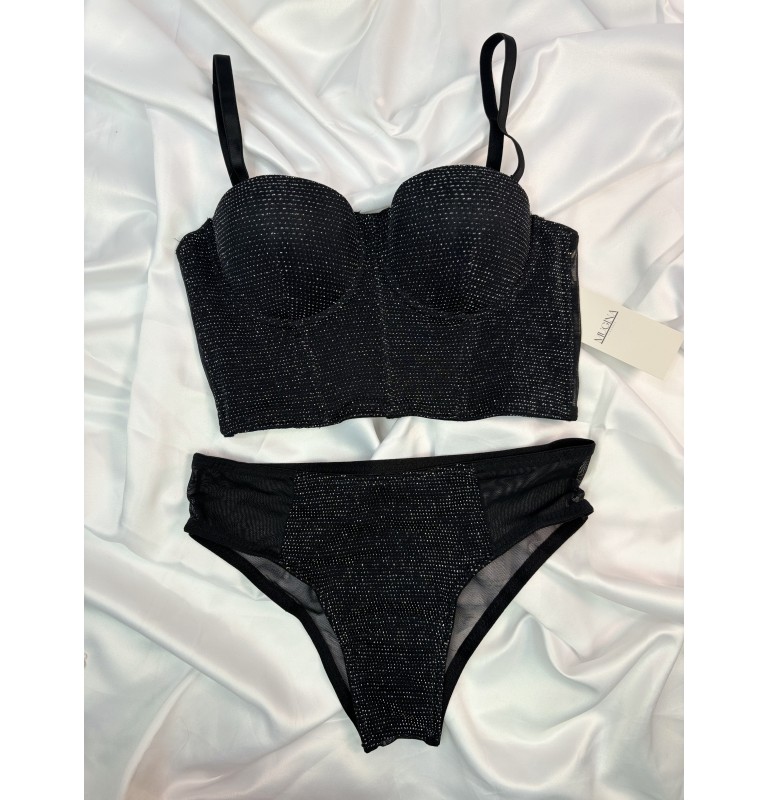 Mugina Flare Büstiyer Takımı  Destekli (Push Up)